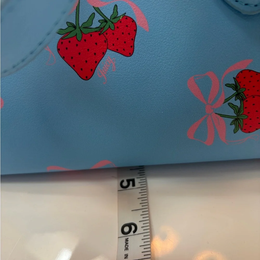 #101 NWT Juicy Couture All 3 Blue,Pink,and Yellow Sweet Strawberry Mini Tote Set - Picture 10 of 13